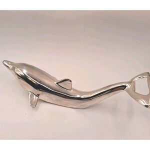 Vintage Paul Revere Silversmith Dolphin Bottle Opener Silver Plated NIB!